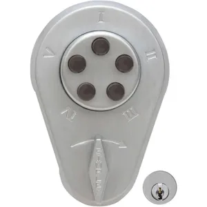 SIMPLEX 9060000-26D41 Pushbutton Deadbolt Satin Chrome | AH3FVN 31NH03