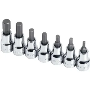 SK PROFESSIONAL TOOLS 19723 Socket Bit Set 3/8 Inch Drive 7 Pc | AA4BKX 12D296