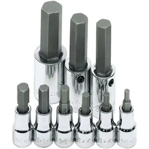 SK PROFESSIONAL TOOLS 19734 Socket Bit Set 3/8 1/2 Inch Drive 9 Pc | AA4BKW 12D295