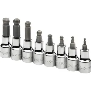 SK PROFESSIONAL TOOLS 19752 Socket Bit Set 3/8 Drive Chrome 8 Pc | AB4ZCE 20K841