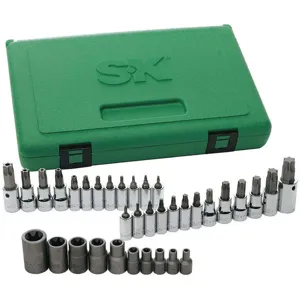 SK PROFESSIONAL TOOLS 19763 Socket Set 1/4 3/8 1/2 Inch Drive 35 Pc | AA4BKU 12D293