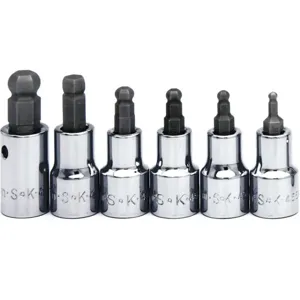 SK PROFESSIONAL TOOLS 19766 Socket Bit Set 3/8 Inch Drive 6 Pc | AB4YJL 20K447