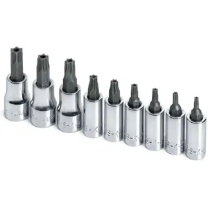 SK PROFESSIONAL TOOLS 19769 Socket Bit Set 1/4 And 3/8 Drive 9 Pc | AB4YHH 20K421