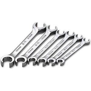 SK PROFESSIONAL TOOLS 376 Flare Nut Wrench Set 6 Point 9-21mm 6 Pc | AA4BHF 12D226
