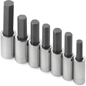 SK PROFESSIONAL TOOLS 41427 Socket Bit Set 1/2 Inch Drive 7 Pc | AB4YFN 20K360