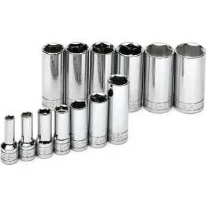 SK PROFESSIONAL TOOLS 4413 Socket Set 3/8 Inch Drive Chrome 13 Pc | AB4YDE 20J998