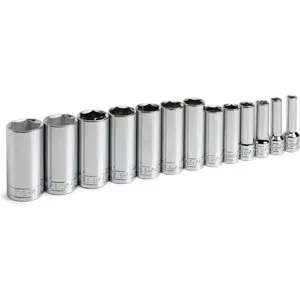 SK PROFESSIONAL TOOLS 4453 Socket Set 3/8 Inch Drive Chrome 13 Pc | AB4YJY 20K458