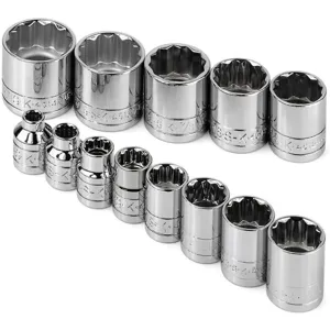 SK PROFESSIONAL TOOLS 4653 Socket Set 3/8 Inch Drive Chrome 13 Pc | AB4YKR 20K475