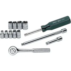 SK PROFESSIONAL TOOLS 4913 Socket Set 1/4 Inch Drive Chrome 13 Pc | AB4YJF 20K442