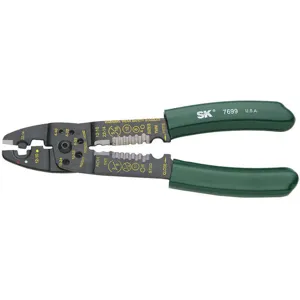 SK PROFESSIONAL TOOLS 7699 Crimper With Die 22-10 Awg 8-1/2 Inch Length | AB6XFQ 22P028