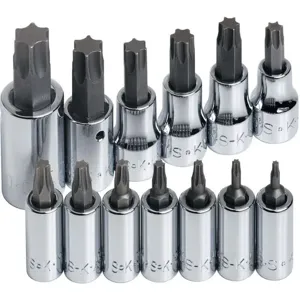 SK PROFESSIONAL TOOLS 84213 Socket Bit Set 1/4 1/2 And 3/8 Drive 13pc | AB4YLC 20K488