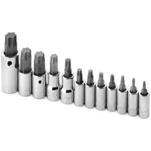 SK PROFESSIONAL TOOLS 84232 Socket Bit Set 1/4 1/2 And 3/8 Drive 9pc | AB4YFA 20K348