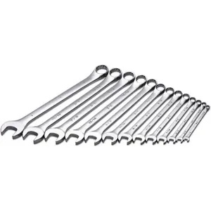 SK PROFESSIONAL TOOLS 86017 Combination Wrench Set Long 1/4-1 Inch 13 Pc | AA4BGV 12D214