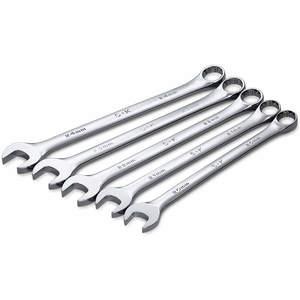 SK PROFESSIONAL TOOLS 86041 Combination Wrench Set Long Chrome 20-24mm 5pc | AB6DFN 21A248
