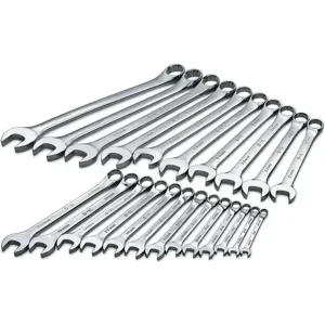 SK PROFESSIONAL TOOLS 86225 Combination Wrench Set Chrome 8-32mm 23 Pc | AB6DGD 21A265