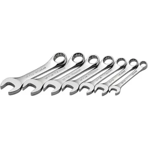 SK PROFESSIONAL TOOLS 86247 Combination Wrench Set Short 10-18mm 7 Pc | AA4BGR 12D211