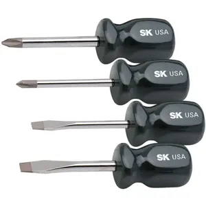 SK PROFESSIONAL TOOLS 86325 Screwdriver Set Sure Grip Stubby 4 Pcs | AA4BHV 12D239