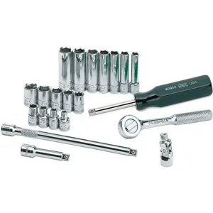 SK PROFESSIONAL TOOLS 89009 Socket Set 1/4 Inch Drive Chrome 21 Pc | AB4YHN 20K426