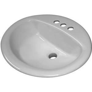 SLOAN SS-3002-A Lavatory Sink Oval Drop In 4 Centerset | AG7APB 49Y036