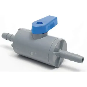 SMC VALVES PVC 638-4B4B-F Pvc Ball Valve Inline Barb x Barb 1/4 In | AC8MRF 3CGK9