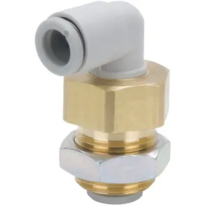 SMC VALVES KQ2LE10-00A Bulkhead Union Elbow 10mm Tube x Tube | AC6ZBP 36W666