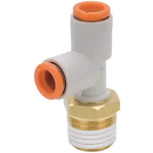 SMC VALVES KQ2Y09-36AS Male Run Tee 5/16 Inch Thread x Tube | AC6ZPG 36W939