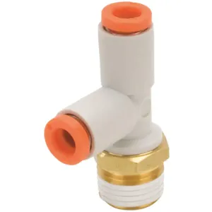 SMC VALVES KQ2Y11-36AS Male Run Tee 3/8 Inch Thread x Tube | AC6ZQV 36W974