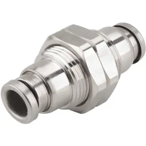 SMC VALVES KQG2E11-00 Bulkhead Union 3/8 Inch 316 Stainless Steel | AA8NLG 19F707