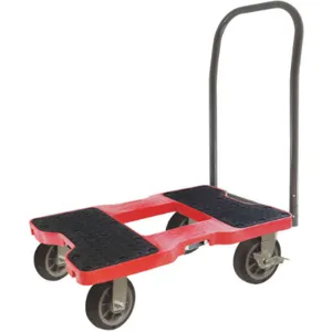 SNAP-LOC SL1500P6R Push Cart Dolly, Capacity 1500 Lbs, Size 32 x 20-1/2 Inch, Red | AH9KJA 40AL28