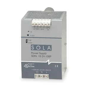 SOLA/HEVI-DUTY SDN10-24-100P Dc Power Supply 24vdc 10a 47-63hz | AD2ZCA 3WY65