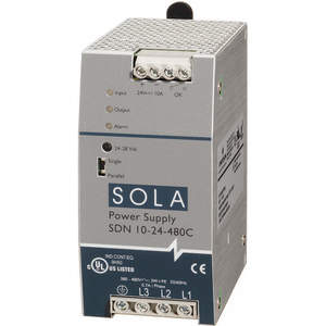 SOLA/HEVI-DUTY SDN10-24-480C Dc Power Supply 24vdc 10a 47-63hz | AA2GBT 10G785