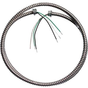 SOUTHWIRE COMPANY 55293001 Metal Whip 18/3 Solid Snap In | AB8HUW 25K875