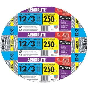 SOUTHWIRE COMPANY 68583401 Metal Clad 12 AWG 3 with Ground 250 feet | AF6VVR 20KZ55