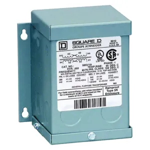 SQUARE D 250SV82B Buck Boost Trans 240/480 24/48 250va | AF7RXM 22LP79