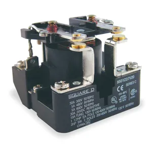 SQUARE D 8501CO7V20 Open Power Relay 30A 120VAC DPST | AF9FRZ 2DR77