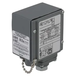 SQUARE D 9012GBW1 Pressure Switch, Adjustable Scale, 2 Thresholds, 13 to 425 PSIG | AJ2HNC 5B422