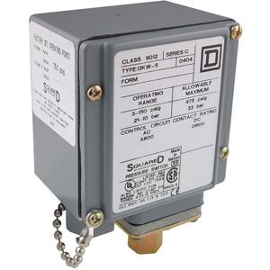 SQUARE D 9012GKW6 Pressure Switch 5 to 250 psi SPDT Diaphragm | AH9JYK 3FKD2