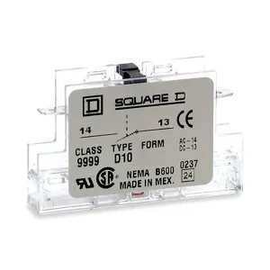 SQUARE D 9999D01 Auxiliary Contact 1 NC | AG7BNN 4B973