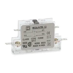 SQUARE D 9999D11 Auxiliary Contact 1 NO and 1 NC | AF9FGV 2CG37