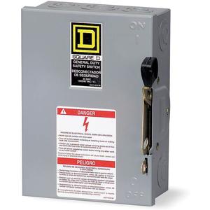 SQUARE D DU321 Safety Switch 240VAC 3PST 30 Amps AC | AG9FZN 1H260