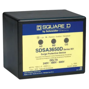 SQUARE D SDSA3650D Surge Protection Type 1 And 2 40ka 3p | AA8PWD 19H479