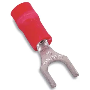 STA-KON 18RA-6F Fork Terminal Standard #6 Stud Red PK100 | AJ2HEL 4RGX8