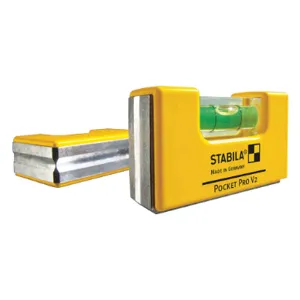 STABILA 11901 Pocket Level Aluminium 2-1/2 Inch Length 1 Vial | AB6EVP 21CK23