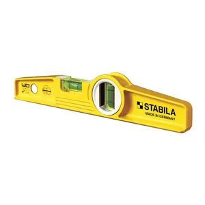 STABILA 25100 Torpedo Level Aluminium 10 inch length 2 Vials | AG9PGR 21CK24