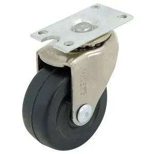 HAMILTON 31707 Swivel Plate Caster 75 Lb Rubber 2 Inch Diameter | AF6NKP 19YX29