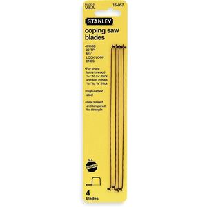 STANLEY 15-061 Blade Coping Saw - Pack Of 4 | AE6DUB 5R775