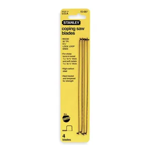 STANLEY 15-061 Blade Coping Saw - Pack Of 4 | AE6DUB 5R775