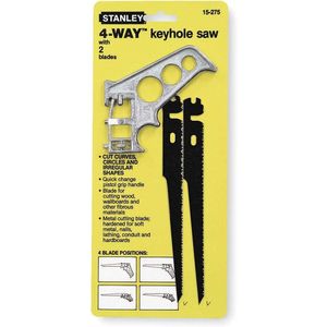 STANLEY 15-275 Keyhole Saw With 2 Blades | AE6DUD 5R804