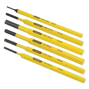 STANLEY 16-227 Center Punch 1/4 x 4 Inch Yellow | AE7VXX 6AUD6