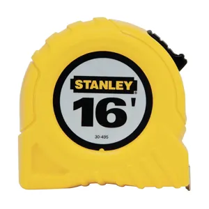 STANLEY 30-495 Tape Measure 3/4 Inch x 16 Feet Yellow In/ft | AE4LVG 5LP67